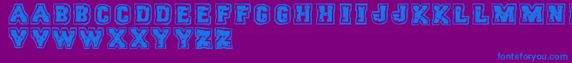 Шрифт Trigun – синие шрифты на фиолетовом фоне
