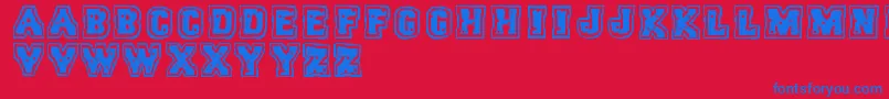 Trigun Font – Blue Fonts on Red Background