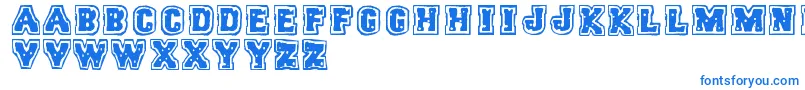 Trigun Font – Blue Fonts on White Background