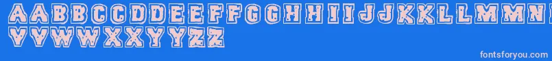 Trigun Font – Pink Fonts on Blue Background