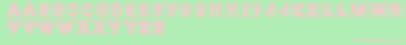 Trigun-fontti – vaaleanpunaiset fontit vihreällä taustalla