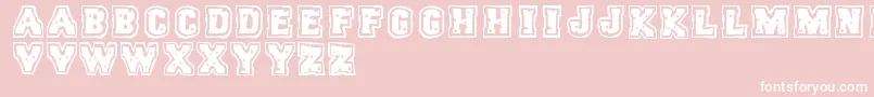 Шрифт Trigun – белые шрифты на розовом фоне