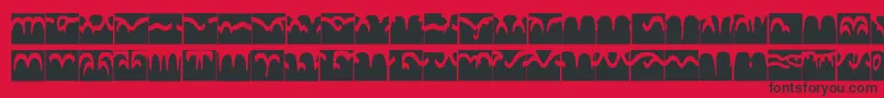 Codedborder-fontti – mustat fontit punaisella taustalla