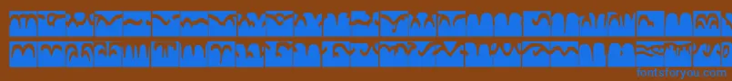 Fonte Codedborder – fontes azuis em um fundo marrom