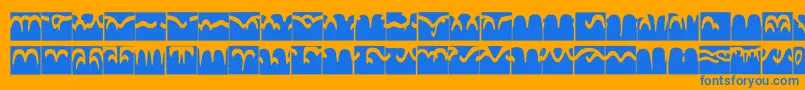 Codedborder Font – Blue Fonts on Orange Background