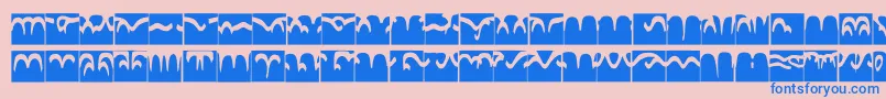 フォントCodedborder – ピンクの背景に青い文字