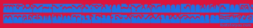 Codedborder Font – Blue Fonts on Red Background
