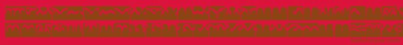 Codedborder Font – Brown Fonts on Red Background