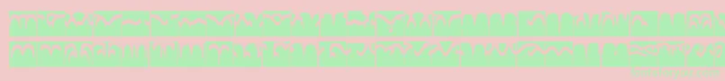 Codedborder-Schriftart – Grüne Schriften auf rosa Hintergrund