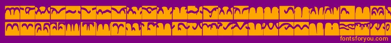 Codedborder-fontti – oranssit fontit violetilla taustalla