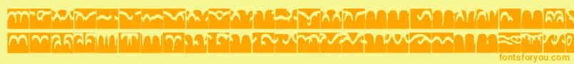 Fonte Codedborder – fontes laranjas em um fundo amarelo