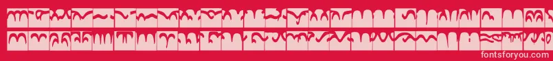 Saiba mais sobre a fonte Codedborder Fonte Codedborder – fontes rosa em um fundo vermelho