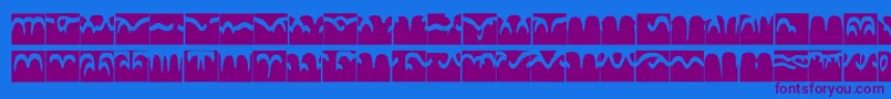Fonte Codedborder – fontes roxas em um fundo azul