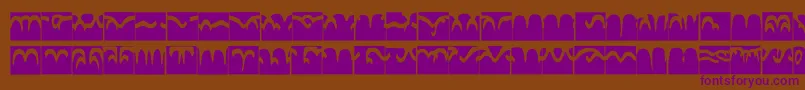 Weitere Informationen zur Codedborder-Schriftart Codedborder-Schriftart – Violette Schriften auf braunem Hintergrund