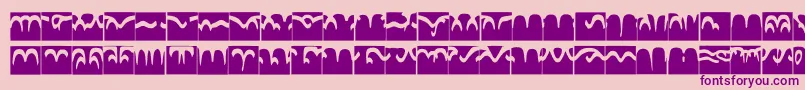 Codedborder-Schriftart – Violette Schriften auf rosa Hintergrund