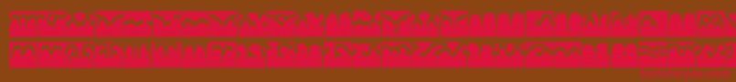 Weitere Informationen zur Codedborder-Schriftart Codedborder-Schriftart – Rote Schriften auf braunem Hintergrund