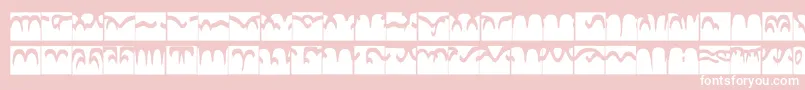 fuente Codedborder – Fuentes Blancas Sobre Fondo Rosa