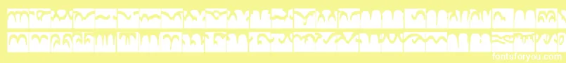 Codedborder-fontti – valkoiset fontit keltaisella taustalla