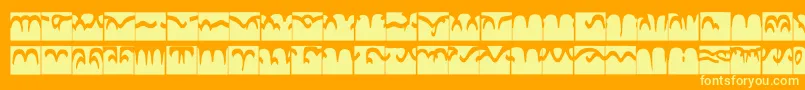 Codedborder-fontti – keltaiset fontit oranssilla taustalla