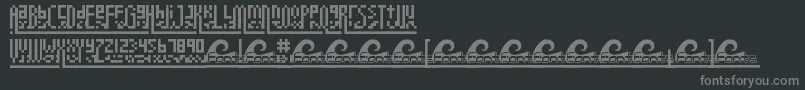 Megapixel Font – Gray Fonts on Black Background