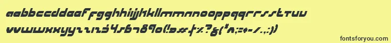 UniSolCondensedItalic Font – Black Fonts on Yellow Background