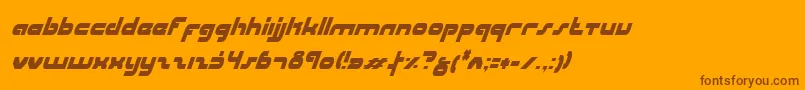 Шрифт UniSolCondensedItalic – коричневые шрифты на оранжевом фоне