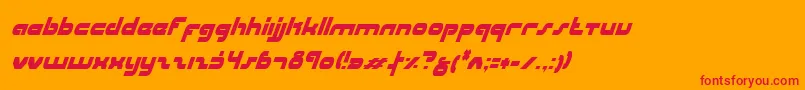 フォントUniSolCondensedItalic – オレンジの背景に赤い文字