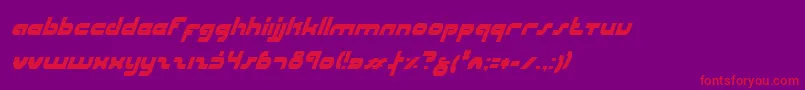 UniSolCondensedItalic Font – Red Fonts on Purple Background