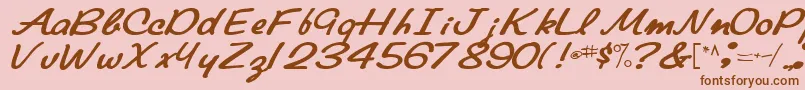 Elainefont81Bold Font – Brown Fonts on Pink Background