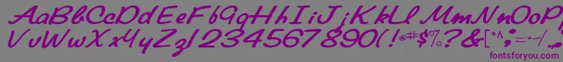 Elainefont81Bold Font – Purple Fonts on Gray Background