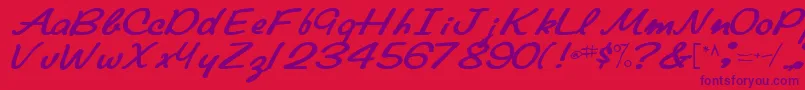 fuente Elainefont81Bold – Fuentes Moradas Sobre Fondo Rojo