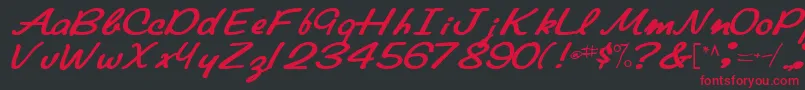 Elainefont81Bold Font – Red Fonts on Black Background