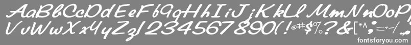 Шрифт Elainefont81Bold – белые шрифты на сером фоне