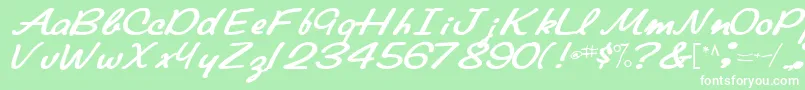 Elainefont81Bold Font – White Fonts on Green Background