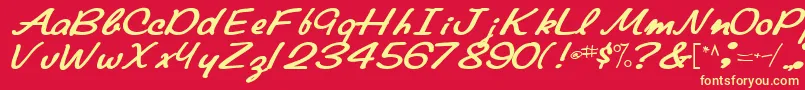 Elainefont81Bold Font – Yellow Fonts on Red Background