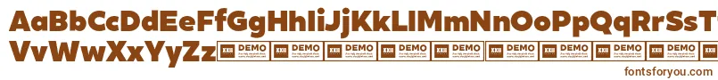 Шрифт XxiigeomdemoBlack – коричневые шрифты на белом фоне