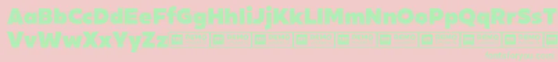 XxiigeomdemoBlack Font – Green Fonts on Pink Background