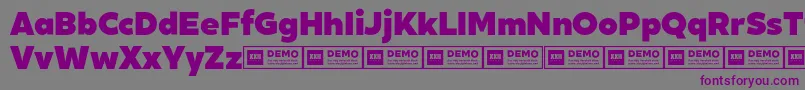 Шрифт XxiigeomdemoBlack – фиолетовые шрифты на сером фоне
