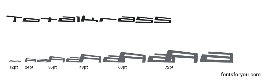 Размеры шрифта Totalkrass