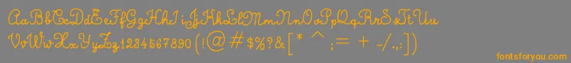 Шрифт CalligraphyHandMade – оранжевые шрифты на сером фоне