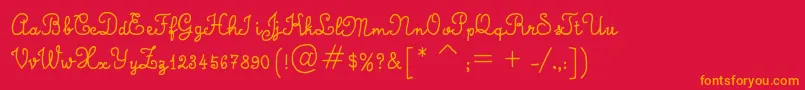 More about CalligraphyHandMade Font CalligraphyHandMade Font – Orange Fonts on Red Background