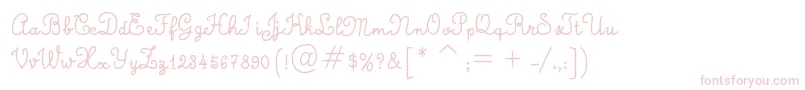 CalligraphyHandMade Font – Pink Fonts on White Background