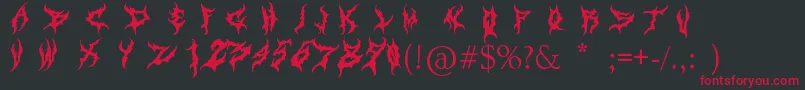 ArtDystopia Font – Red Fonts on Black Background