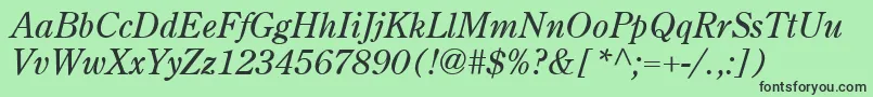 More about CenturyOldStyleLtItalic Font CenturyOldStyleLtItalic Font – Black Fonts on Green Background