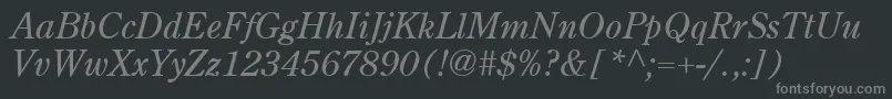 More about CenturyOldStyleLtItalic Font CenturyOldStyleLtItalic Font – Gray Fonts on Black Background