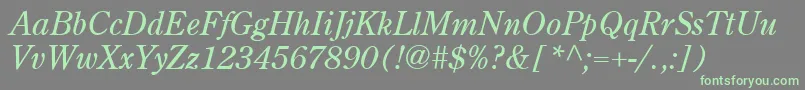 More about CenturyOldStyleLtItalic Font CenturyOldStyleLtItalic Font – Green Fonts on Gray Background