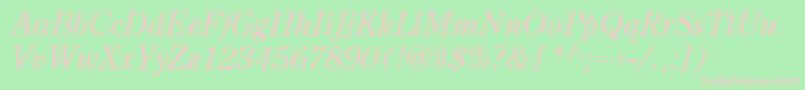 CenturyOldStyleLtItalic Font – Pink Fonts on Green Background