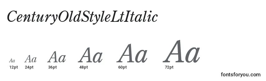Размеры шрифта CenturyOldStyleLtItalic