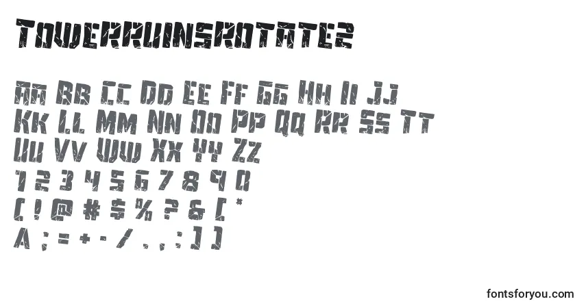 Fuente Towerruinsrotate2 - alfabeto, números, caracteres especiales