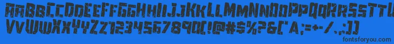Towerruinsrotate2 Font – Black Fonts on Blue Background